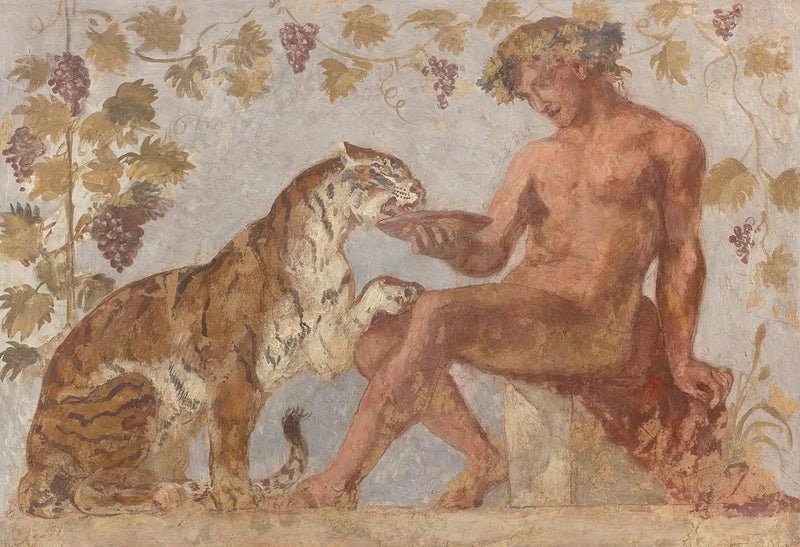 Bachus ve bir kaplan - Eugène Delacroix