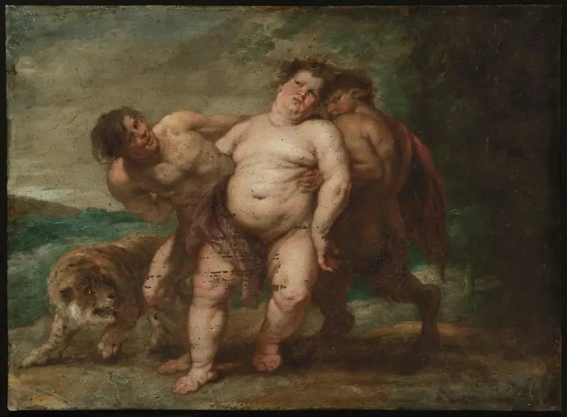 Sarhoş Bacchus ile Faun ve Satir - Peter Paul Rubens