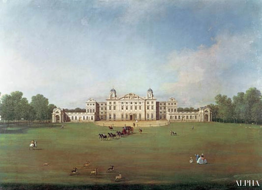 Badminton House depuis le Parc de Badminton - Giovanni Antonio Canal - Reproductions de tableaux et peintures haut de gamme