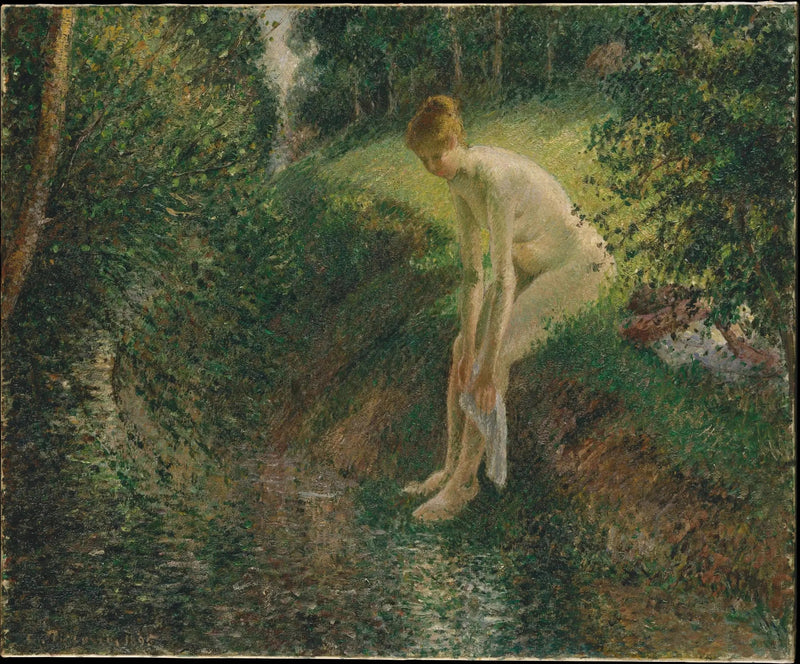 Ormanda Yüzücü - Camille Pissarro