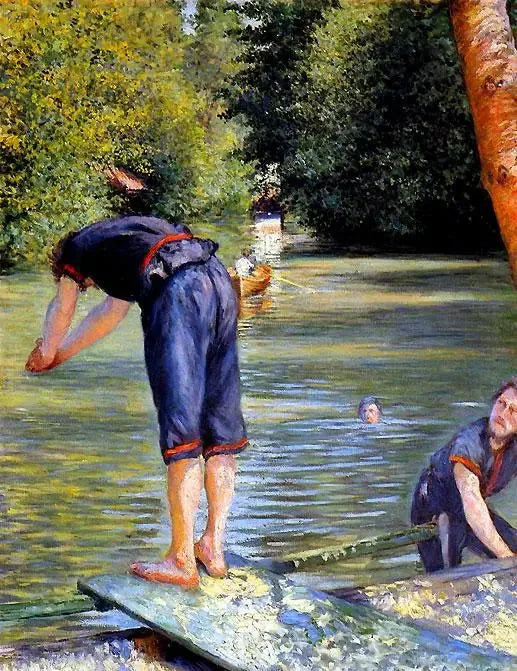 Dalışa hazırlanan yüzücü - Gustave Caillebotte