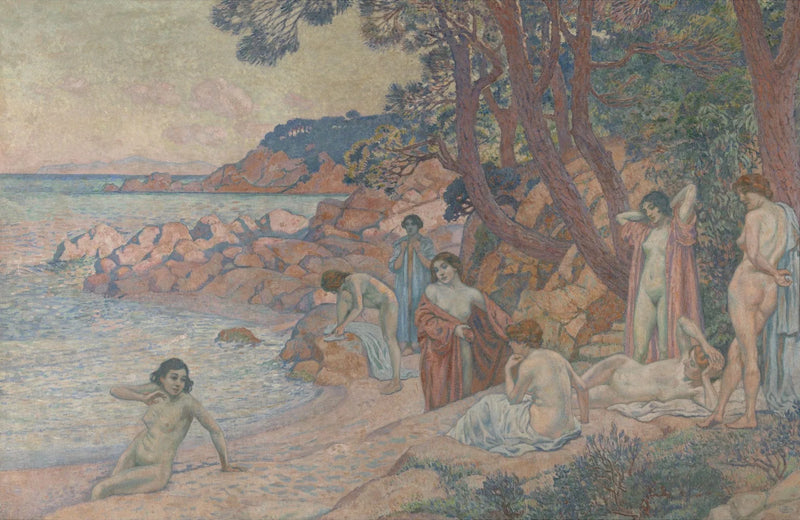 Cap Bénat'taki Yüzücüler - Théodore van Rysselberghe