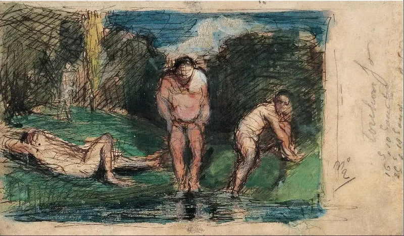 Dinlenen Yüzücüler - Paul Cézanne