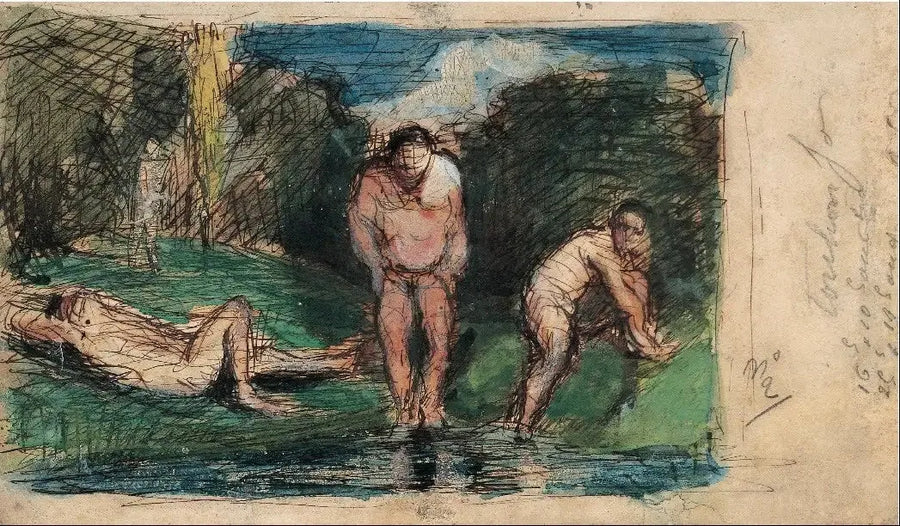 Dinlenen Yüzücüler - Paul Cézanne