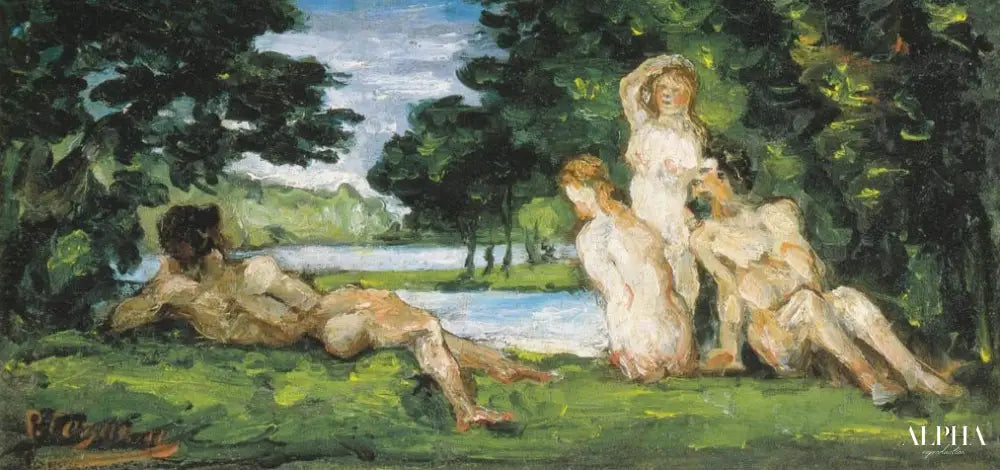 Baigneurs, hommes et femmes - Paul Cézanne - Reproductions de tableaux et peintures haut de gamme