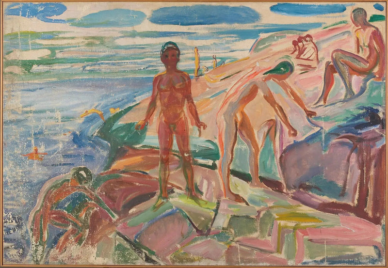 Kayalıklardaki Yüzücüler - Edvard Munch
