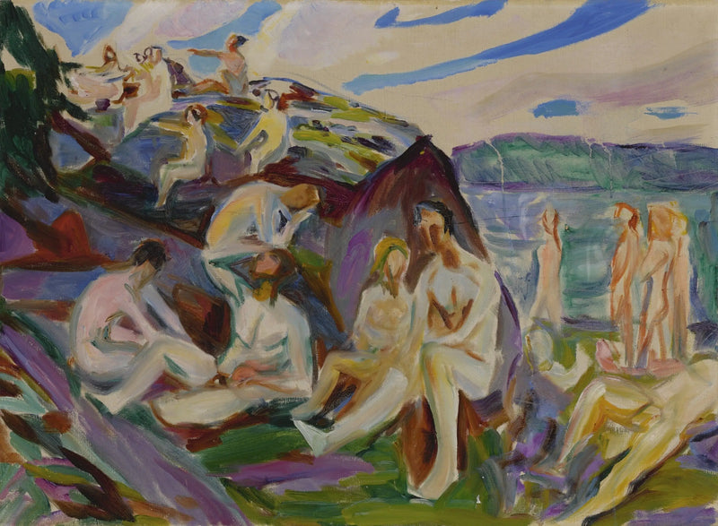 Kayalıklardaki Yüzücüler - Edvard Munch
