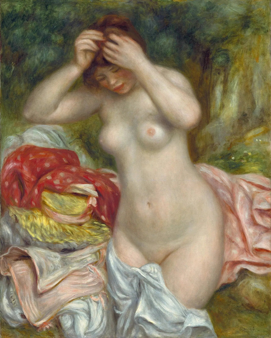 Saçlarını düzelten yüzücü - Pierre-Auguste Renoir