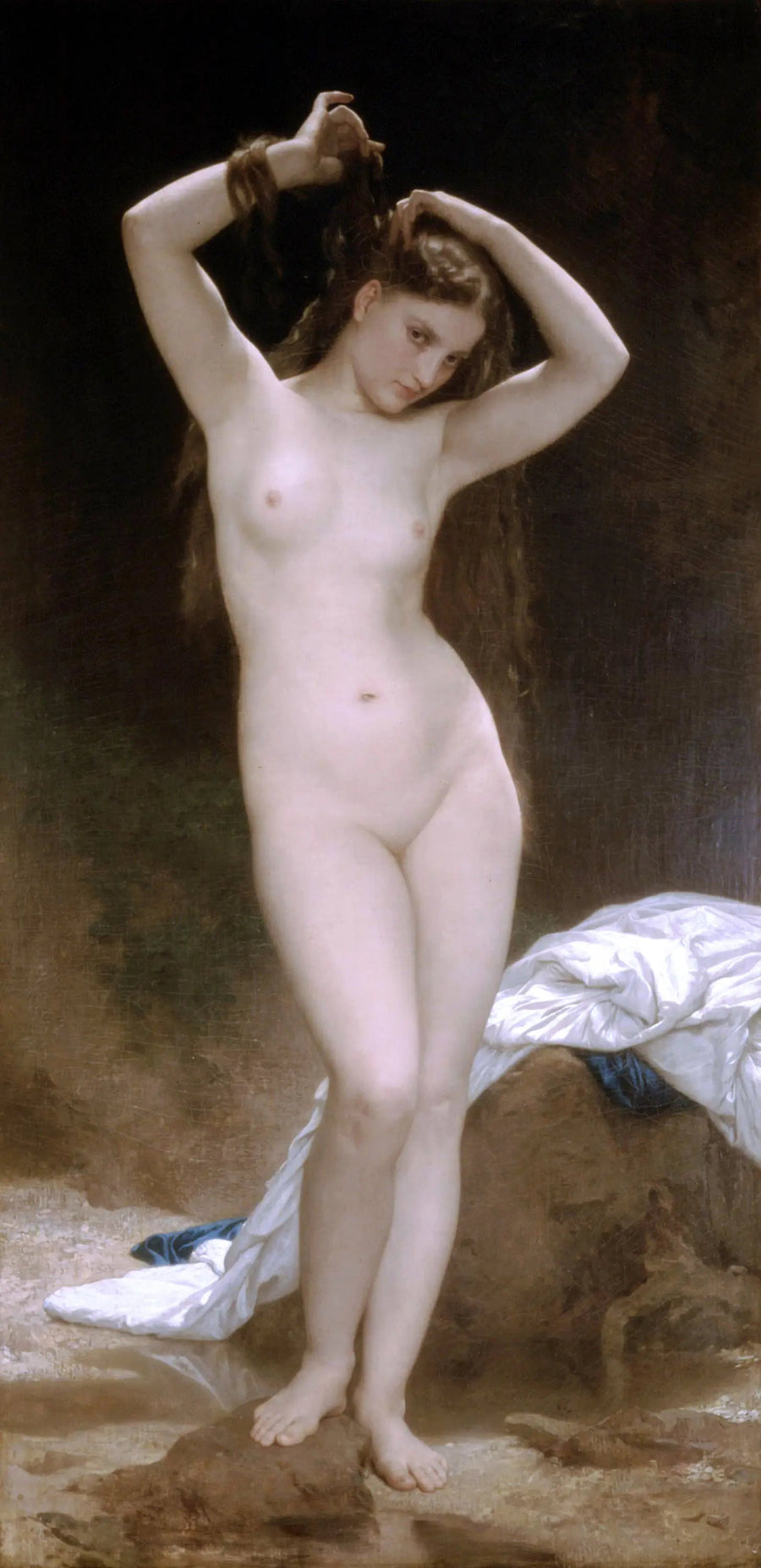 Yüzme Havuzundaki Kadın - Bouguereau