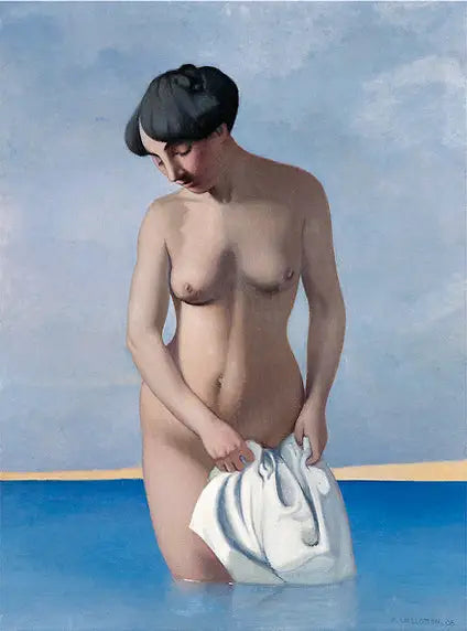 Yüz Yıkama, Gri Arka Plan - Félix Vallotton