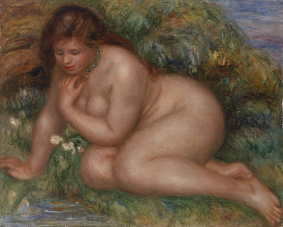 Suda kendine bakan yüzücü - Pierre-Auguste Renoir