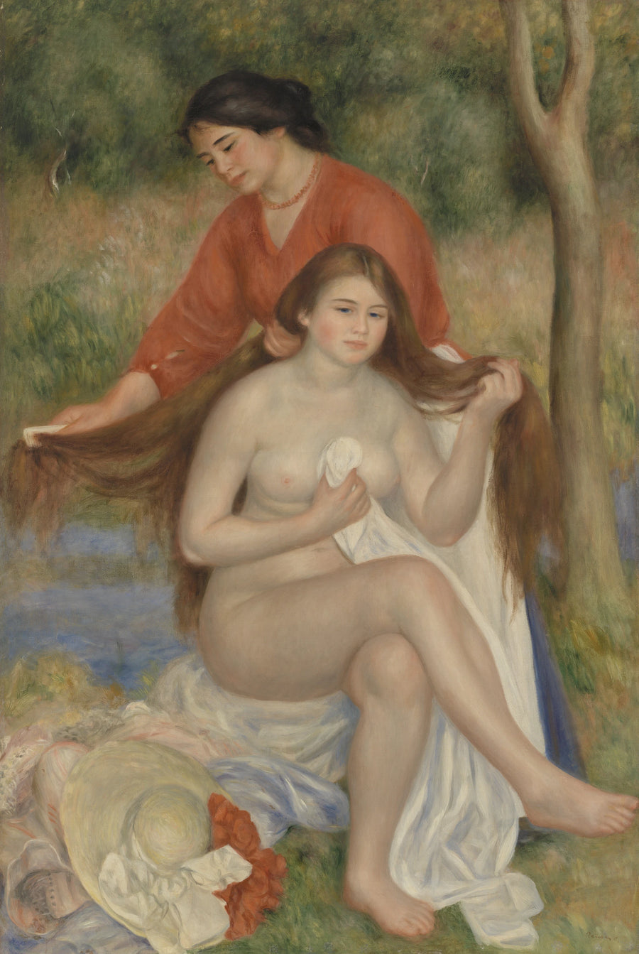Yüzme Havuzundaki Kadın - Pierre-Auguste Renoir