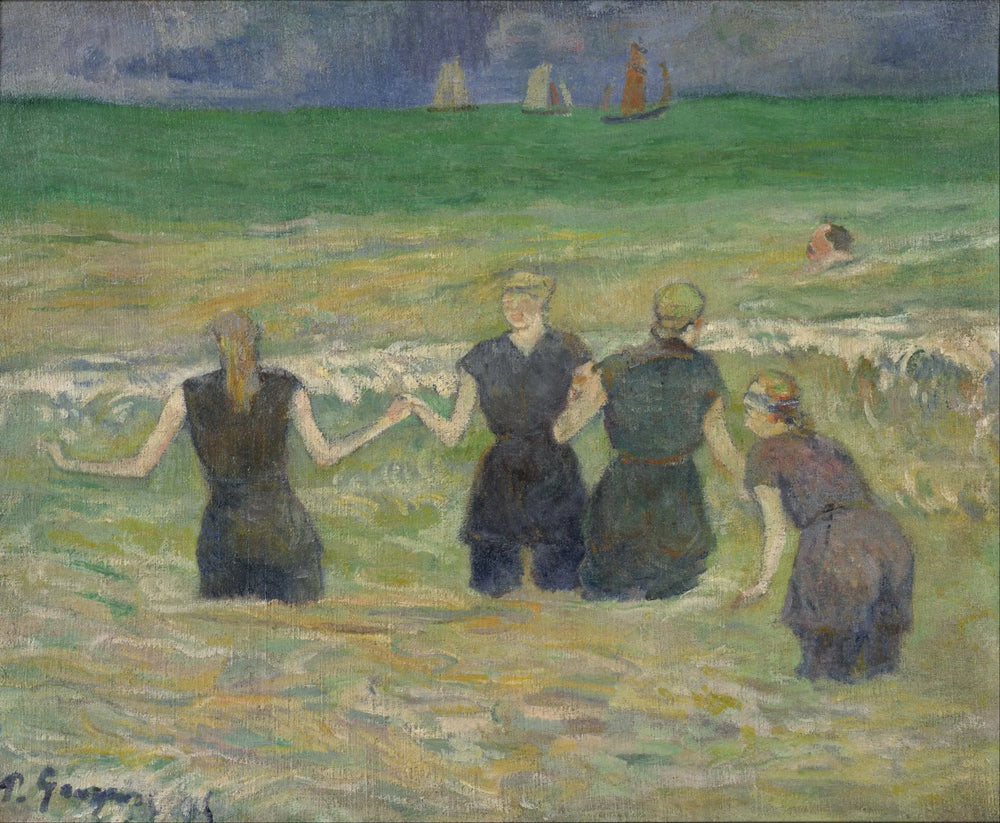 Reproduction du tableau « Baigneuses à Dieppe - Paul Gauguin » par Alpha Reproduction en peinture à l’huile