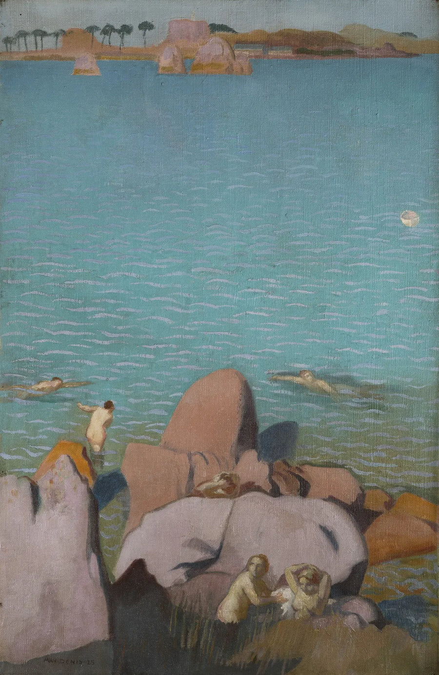 Port-Blanc'taki Yüzücü Kadınlar - Maurice Denis