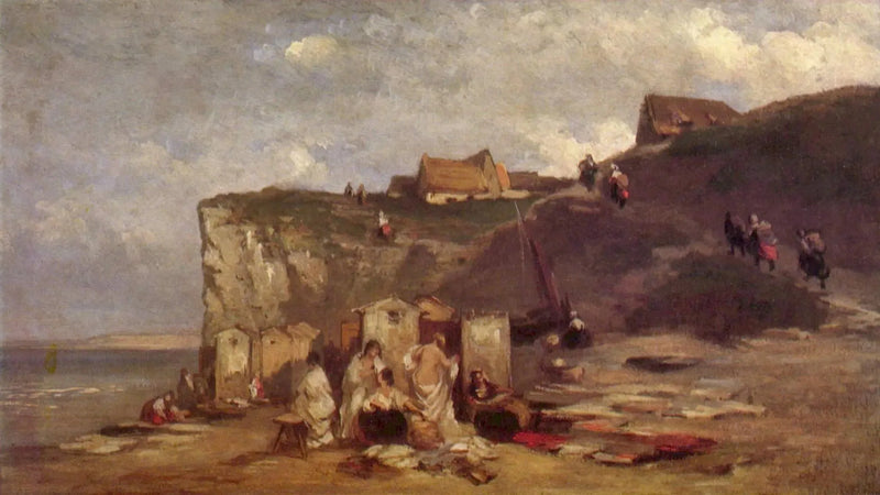 Dieppe III'te Kadın Banyosu - Carl Spitzweg