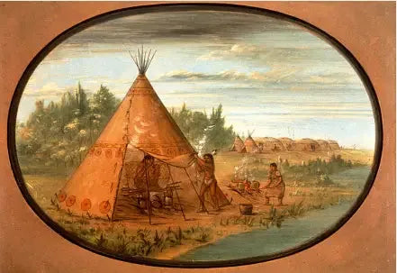 Buhar Banyosu - Minatarree - George Catlin