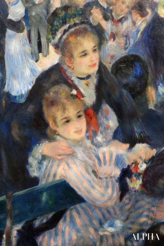 Bal au Moulin de la Galette, détail de deux femmes assises - Pierre-Auguste Renoir - Reproductions de tableaux et peintures haut de gamme