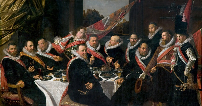 Saint-Georges Okçular Birliği Subayları Yemeği, Haarlem 1616 - Frans Hals