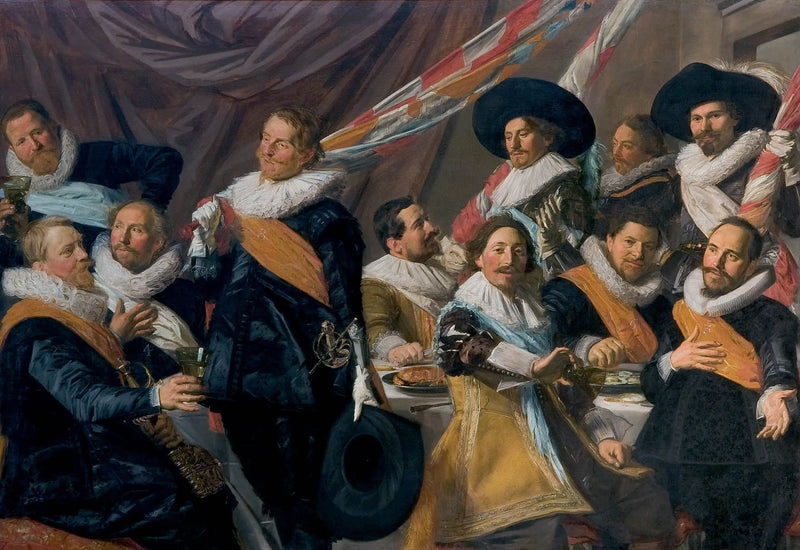 Saint-Georges Okçular Birliği Subayları Yemeği, Haarlem 1627 - Frans Hals