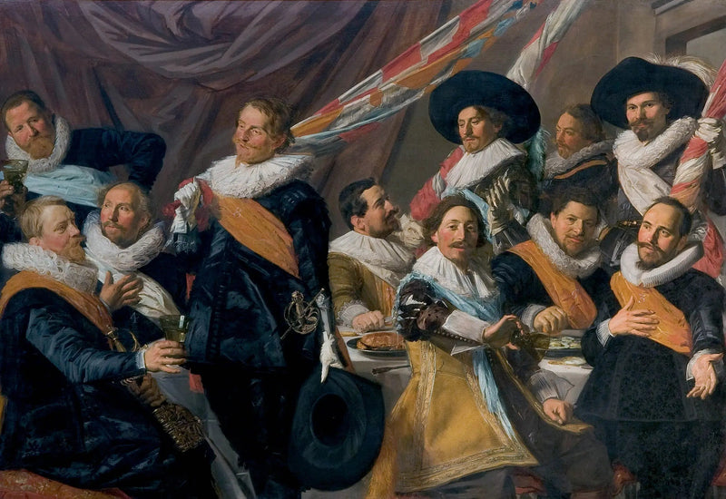 Saint-Georges Okçular Birliği Subayları Yemeği, Haarlem 1627 - Frans Hals