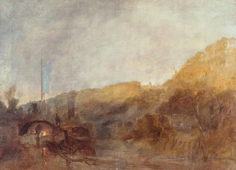 Nehirde Barge, Gün Batımı - J. M. W. Turner