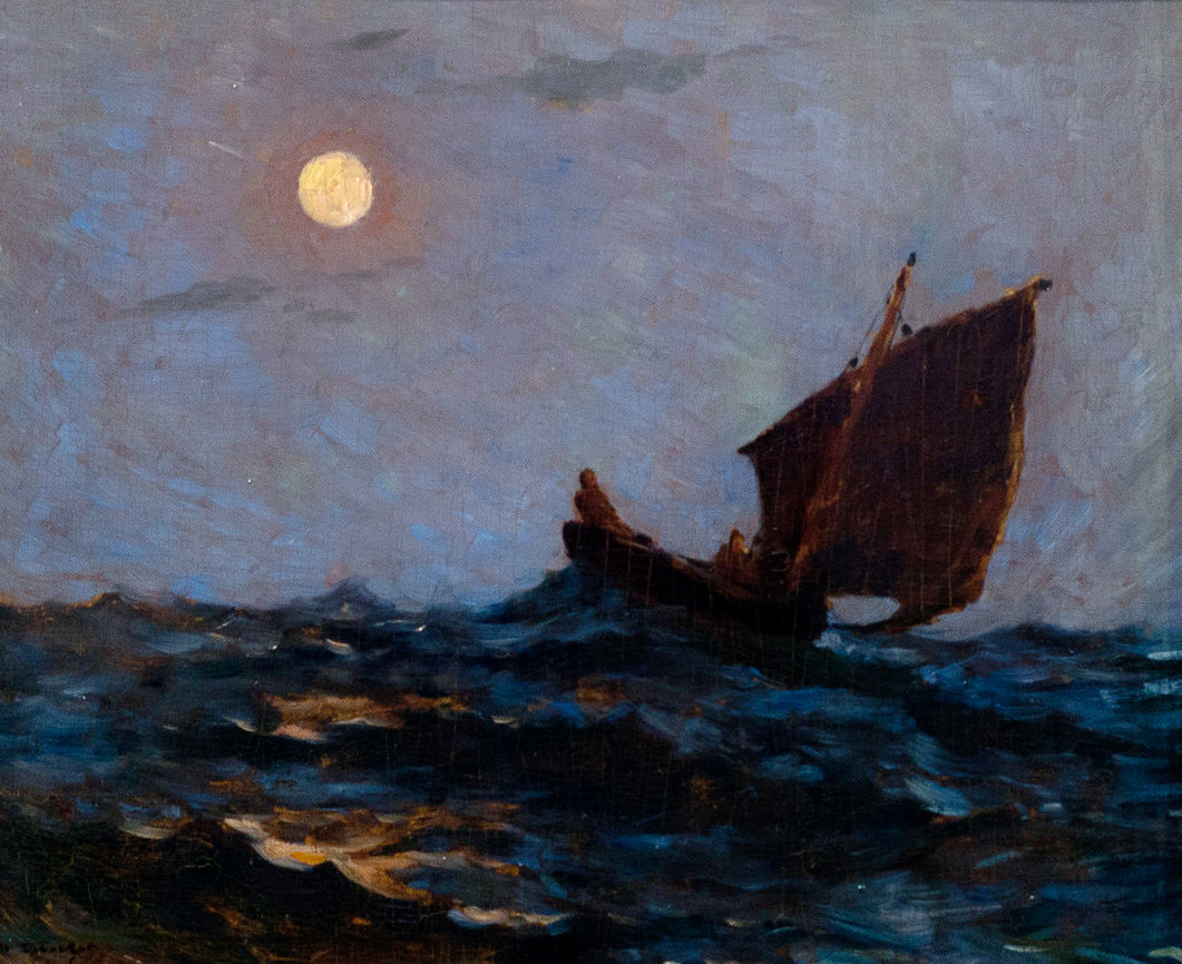 Barque de pêche dans la brume - Henri Le Sidaner