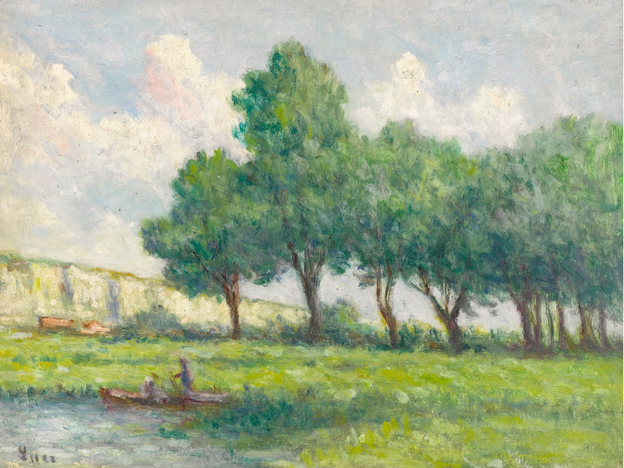 Barque près de Rolleboise - Maximilien Luce