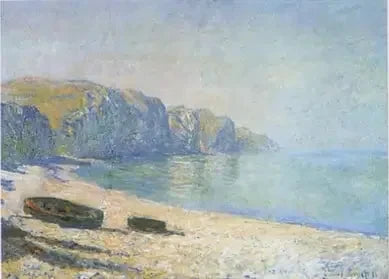 Pourville plajında tekneler, alçak gelgit - Claude Monet