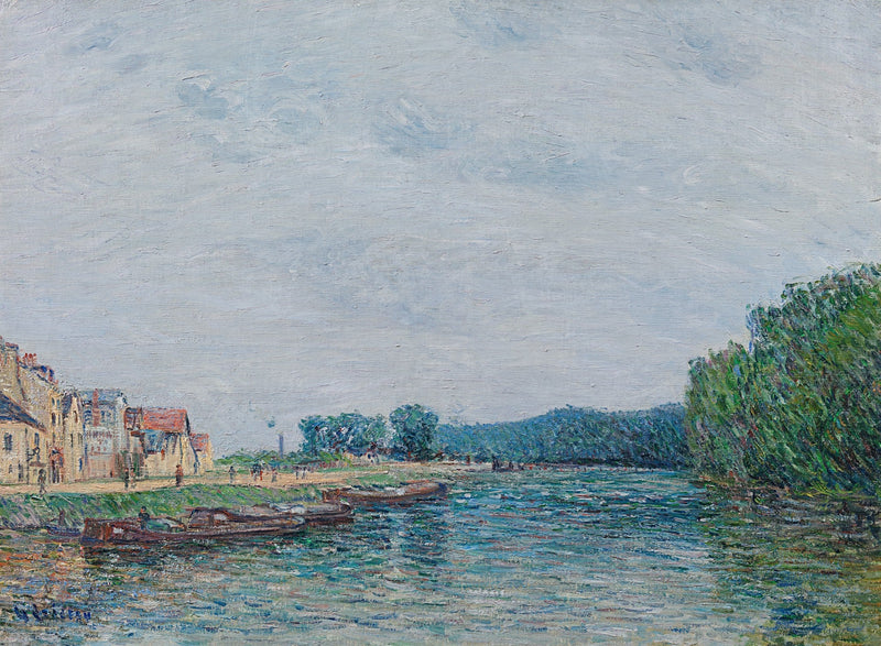 Barques, Pontoise Pothuis İskeleleri - Gustave Loiseau