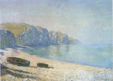 Pourville plajında tekneler, alçak gelgit - Claude Monet