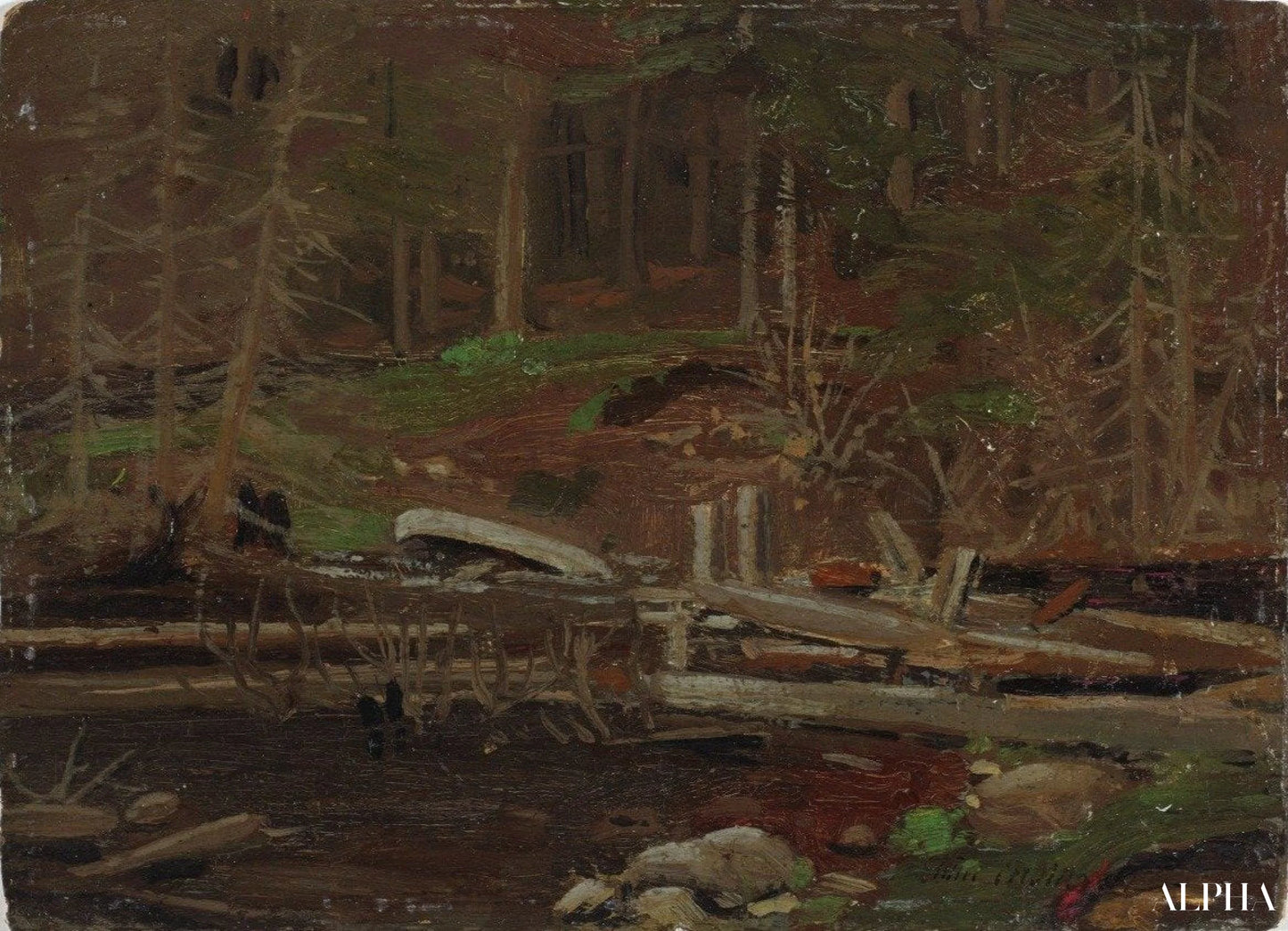 Barrage Old Lumber, parc Algonquin - Tom Thomson - Reproductions de tableaux et peintures haut de gamme