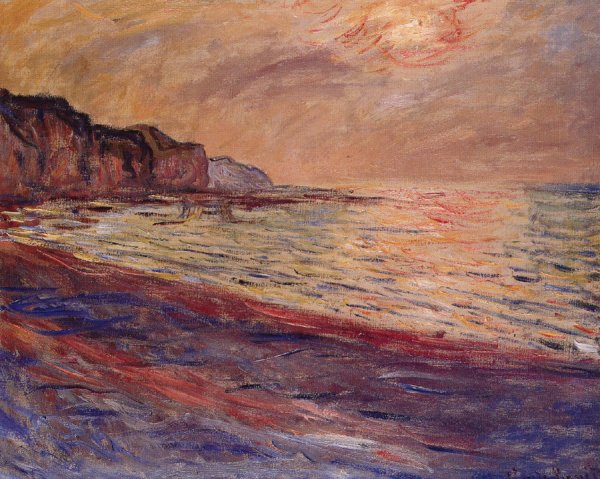Pourville'de Gün Batımı Claude Monet (1882)