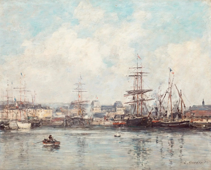 Havre'deki Casimir Delavigne Havuzu - Eugène Boudin