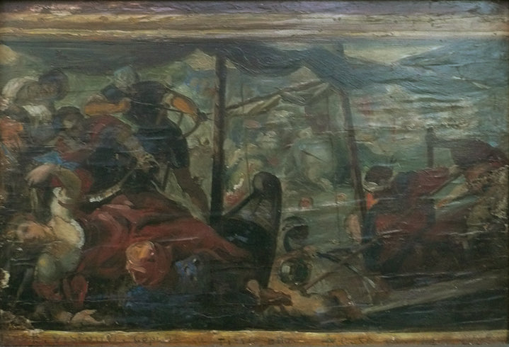Bataille de Lépante - Copie du Tintoret - Eliseu Visconti image 1 copie de tableau peinte à la main