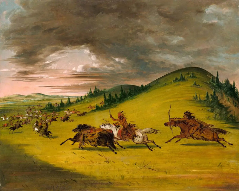 Sioux ve Sac ve Fox Arasında Savaş - George Catlin