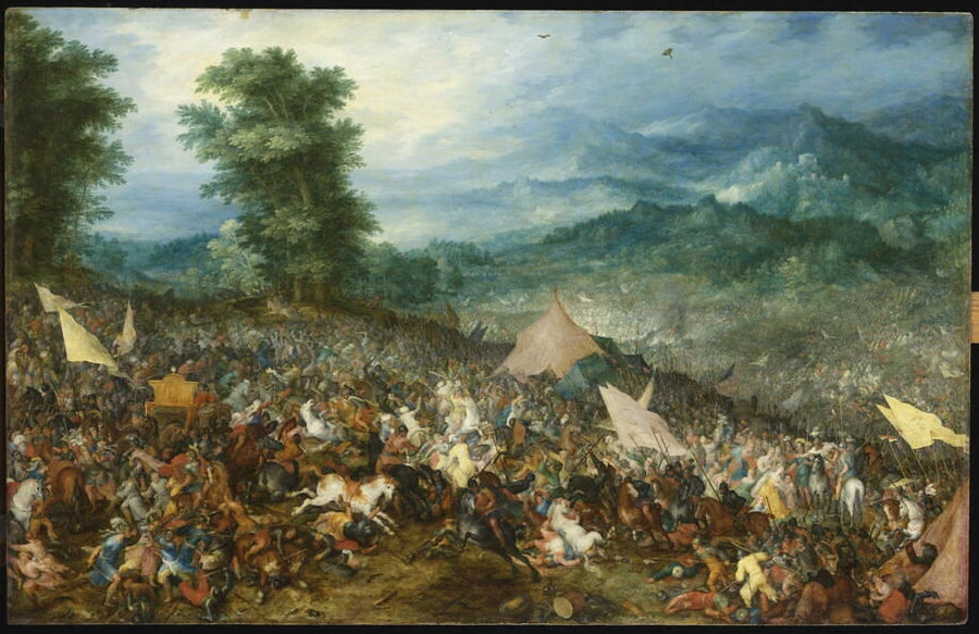 La Bataille d'Issus, dit autrefois La Bataille d'Arbelles - Jan I Brueghel