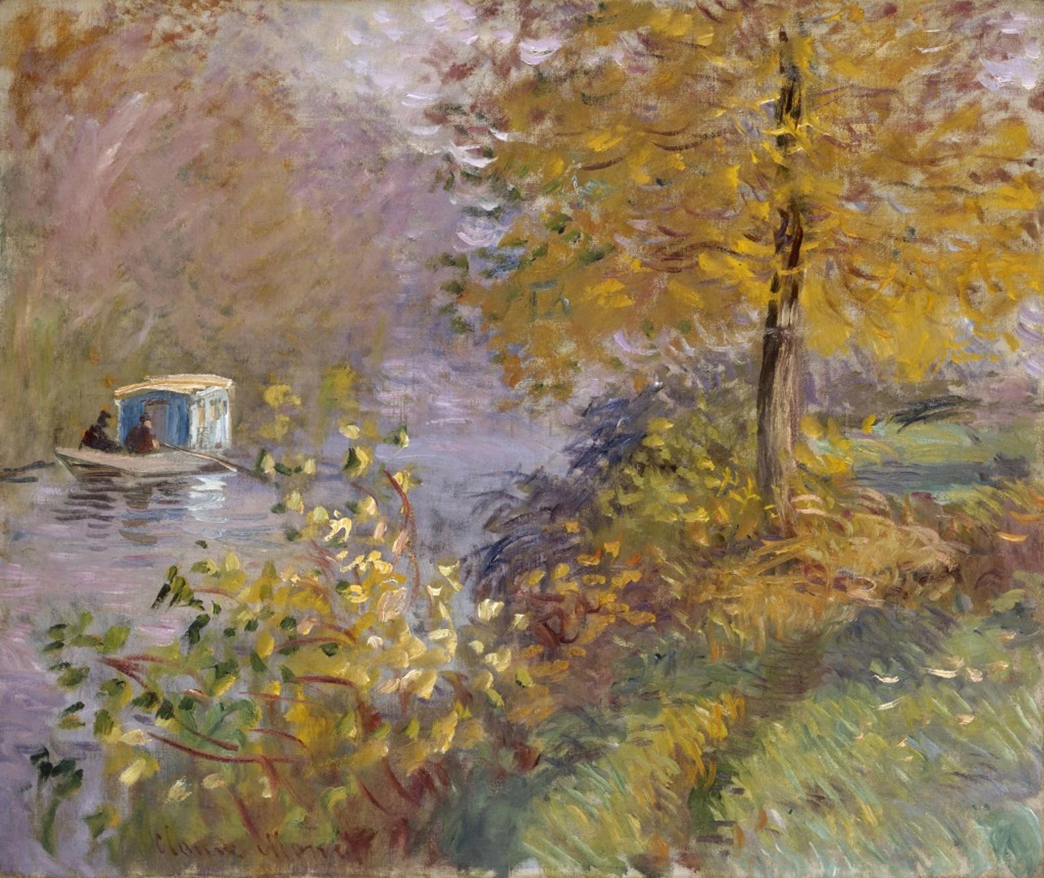 Le Bateau-atelier W393 par Claude Monet, 1876, Musée d’art et d’histoire de Neuchâtel