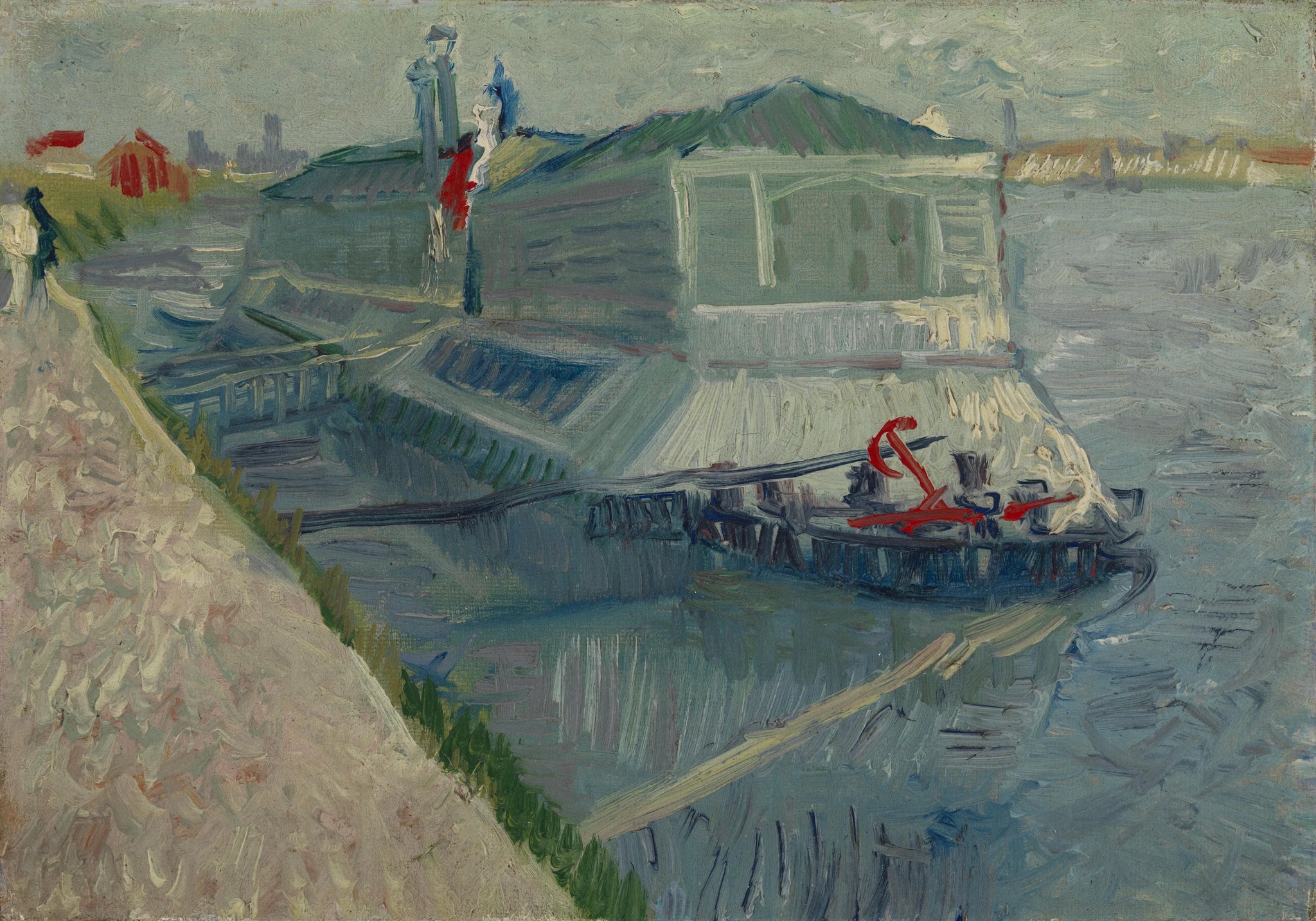 Le Bateau-blanchisserie sur la Seine à Asnières F311 de Vincent van Gogh, VMFA