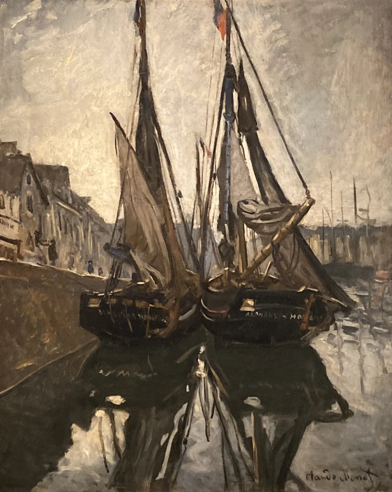 Honfleur W116'da balıkçı teknesi - Claude Monet