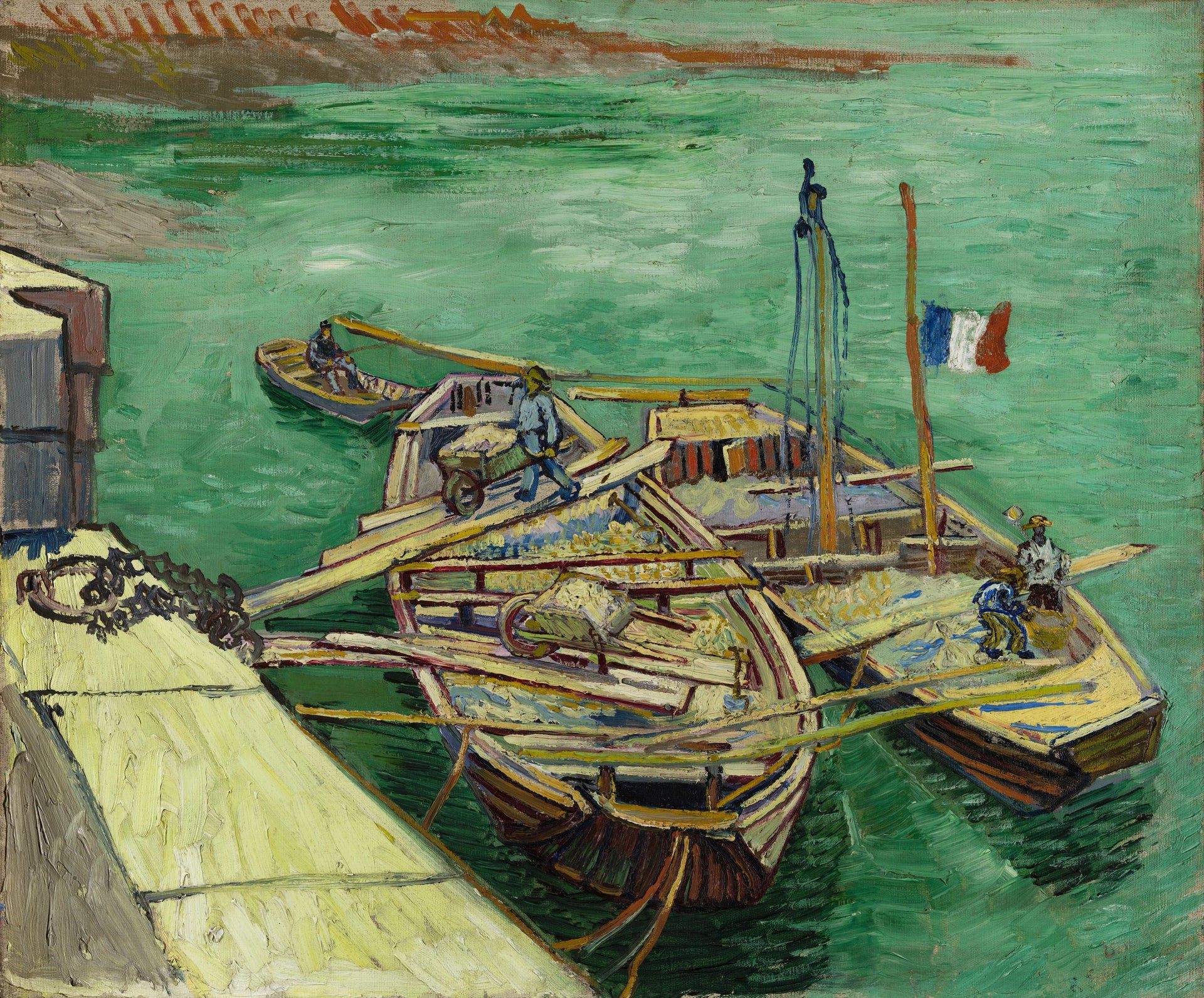 Les Bateaux amarrés F449 de Vincent van Gogh, Museum Folkwang à Essen