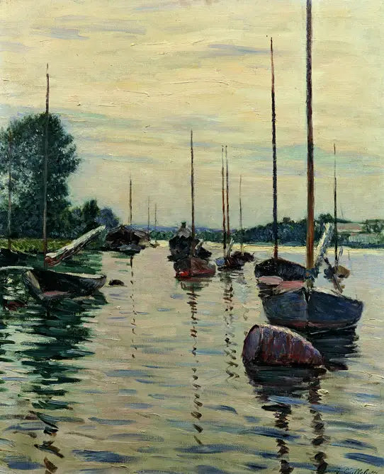 Seine'de Bağlı Botlar - Gustave Caillebotte