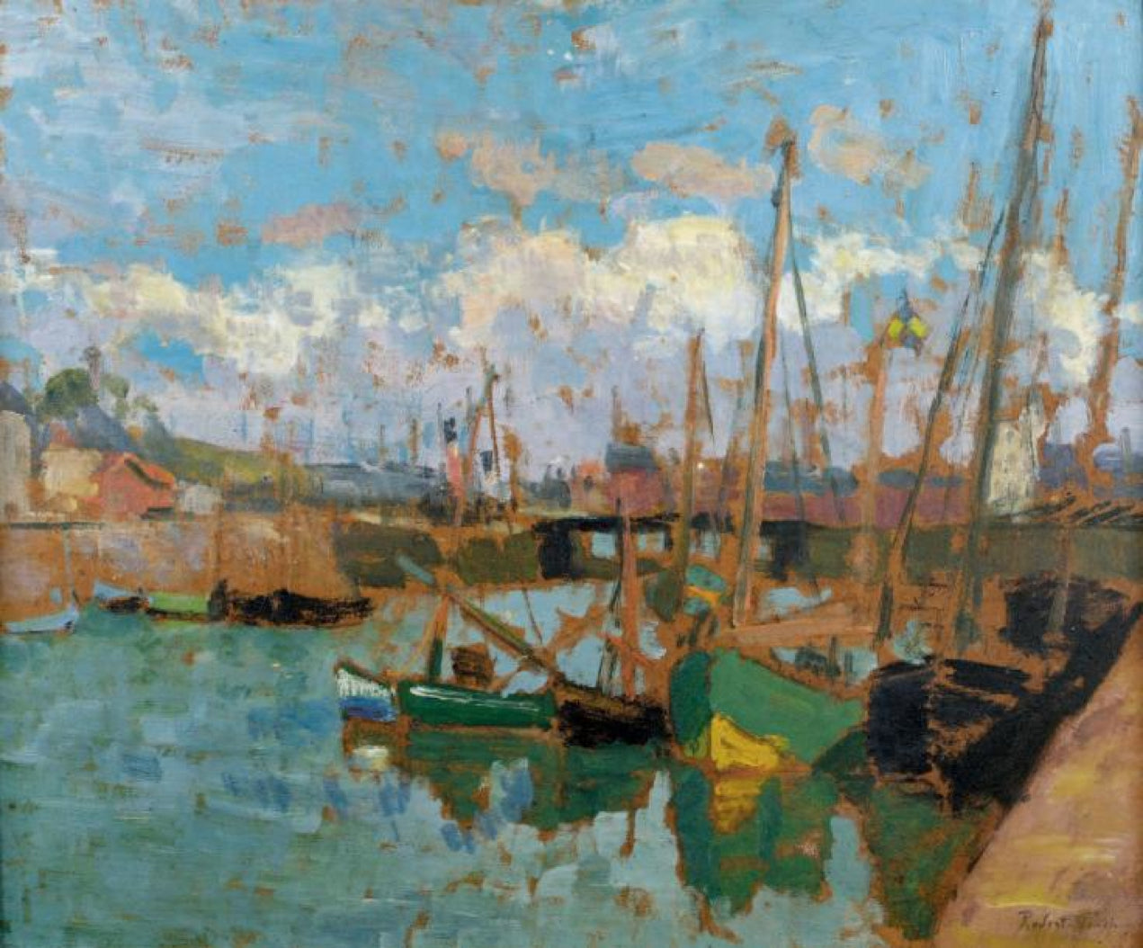 Bateaux au port - Robert Antoine Pinchon
