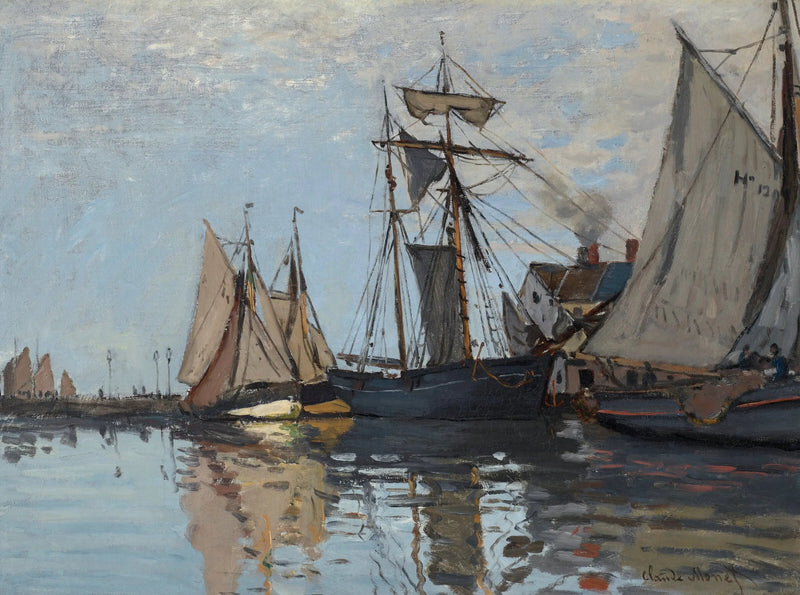 Honfleur Limanında Tekneler - Claude Monet