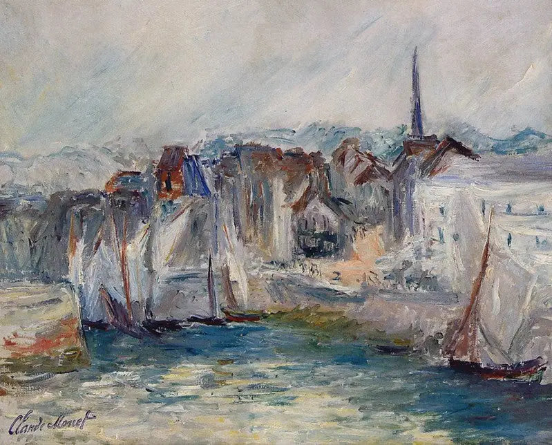 Honfleur Limanında Tekneler - Claude Monet