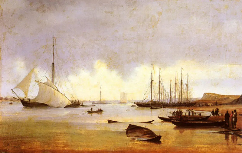 Bir iskeleye açık balıkçı tekneleri - Alexandre Ivanov