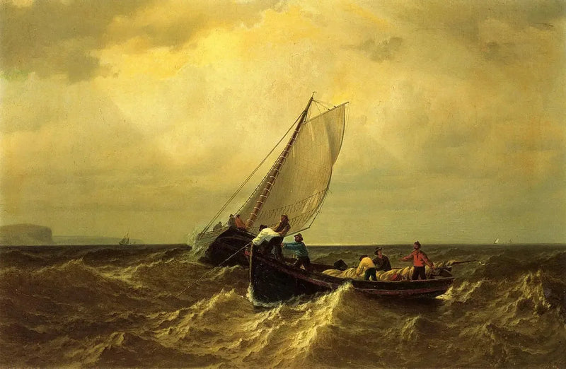 Fundy Körfezi'nde Balıkçı Tekneleri - William Bradford