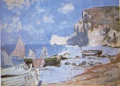 Balıkçı tekneleri, Étretat - Claude Monet