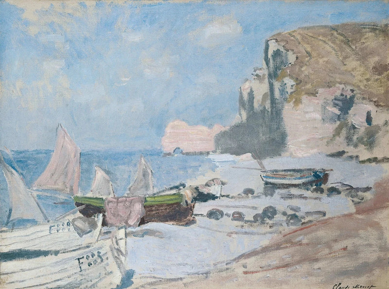 Balıkçı tekneleri, Étretat W1013 - Claude Monet