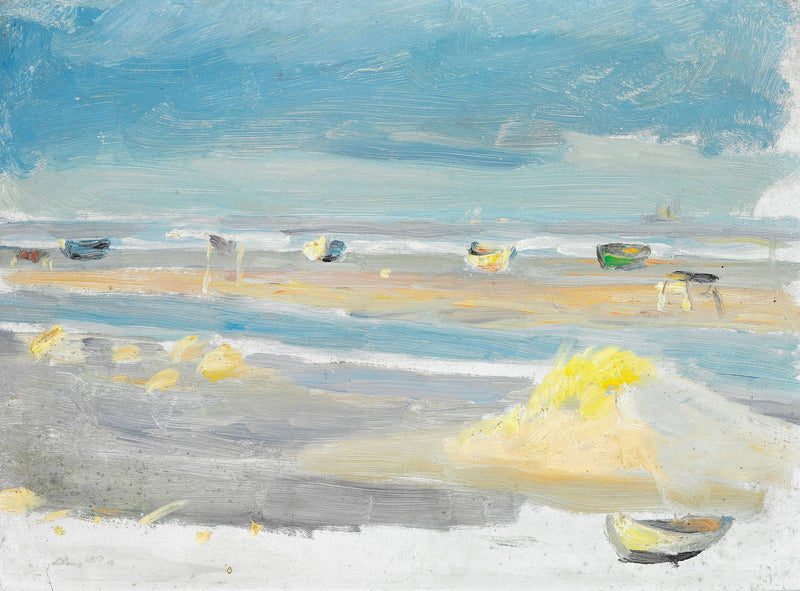 Plajda tekneler, Skagen. - Anna Ancher