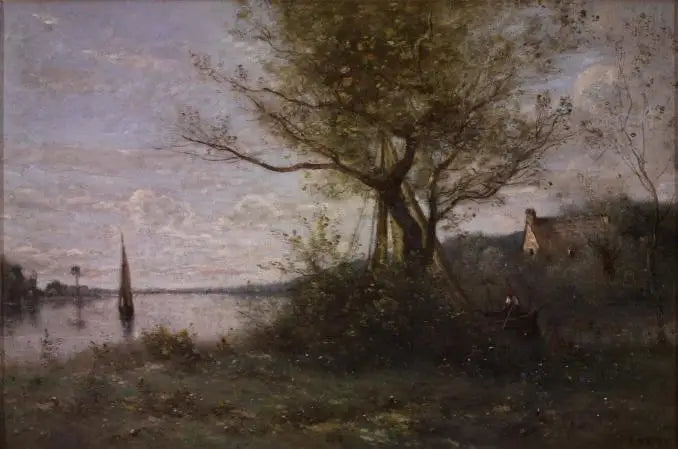 İlçe Teknesi - Jean-Baptiste Camille Corot